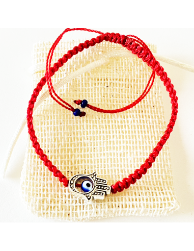 Pulsera hilo rojo fatima con ojo turco