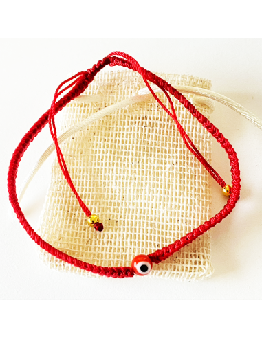 Pulsera hilo rojo ojo turco